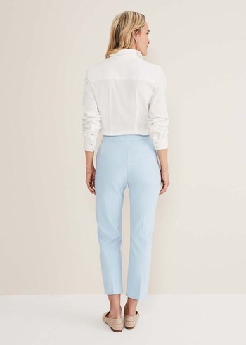 Phase Eight Julianna Cropped Straight Legs Trousers Blue Australia | TF4150928